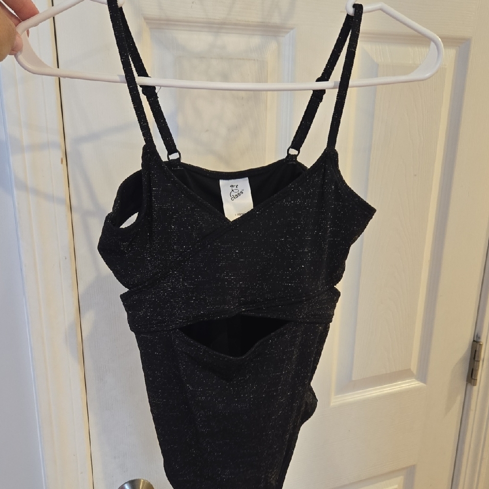 Art Class Glittery Black One Piece Girl Bathing Suit 10/12 .. Brand NEW W/O tag